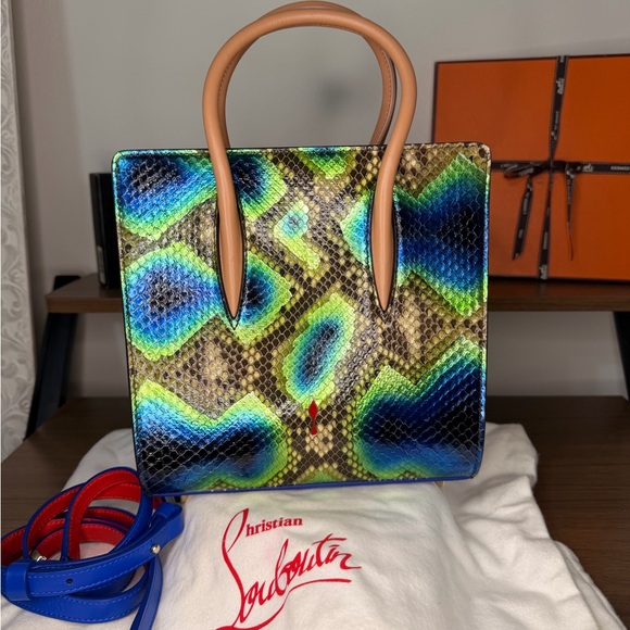 Christian Louboutin Handbags - RARE Christian Louboutin Paloma Python Roccia - Small
